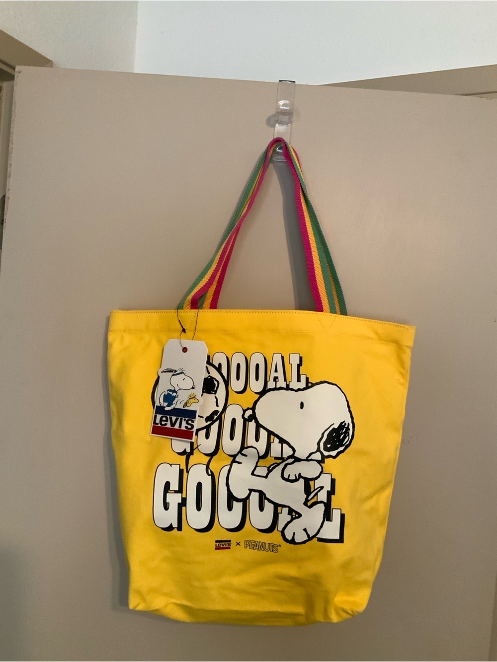 Levi's Yellow Snoopy Graphic Tote